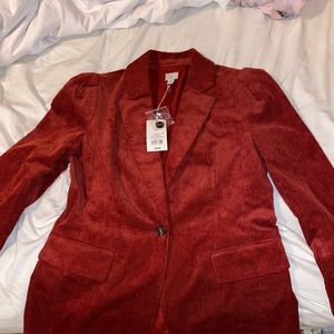 A new day burgundy corduroy blazer